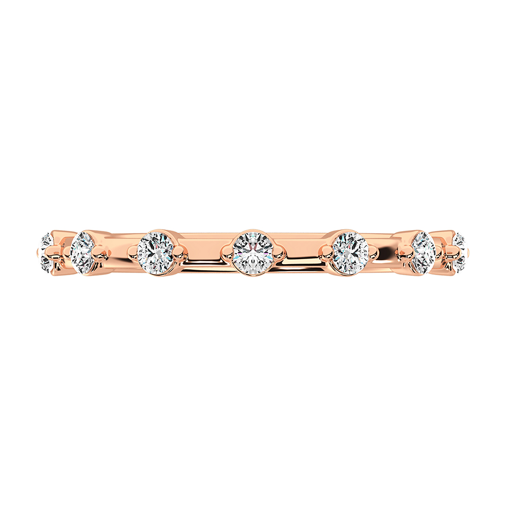 14K Rose Gold 1/5 Ct.Tw. Diamond Stack Bands