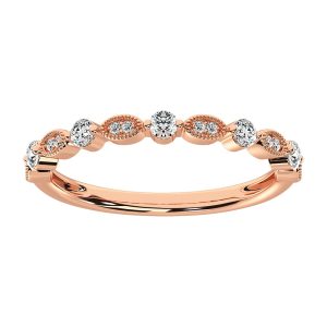 14K Rose Gold 1/5 Ct.Tw. Diamond Stack Bands