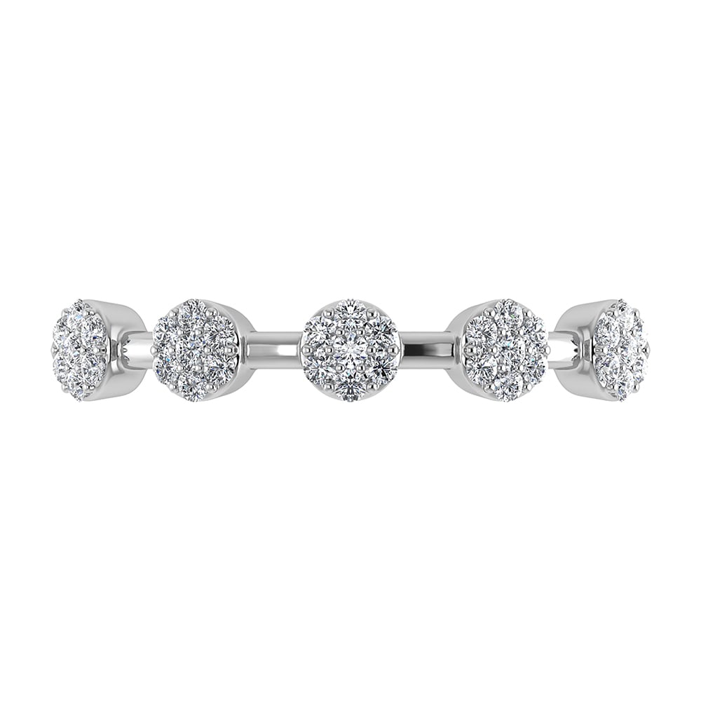 Diamond 1/6 Ct.Tw. Cluster Fashion Ring in 10K White Gold