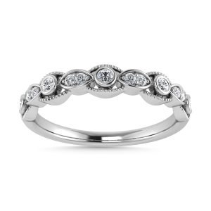 Diamond 1/10 Ct.Tw. Stackable Band in 14K White Gold