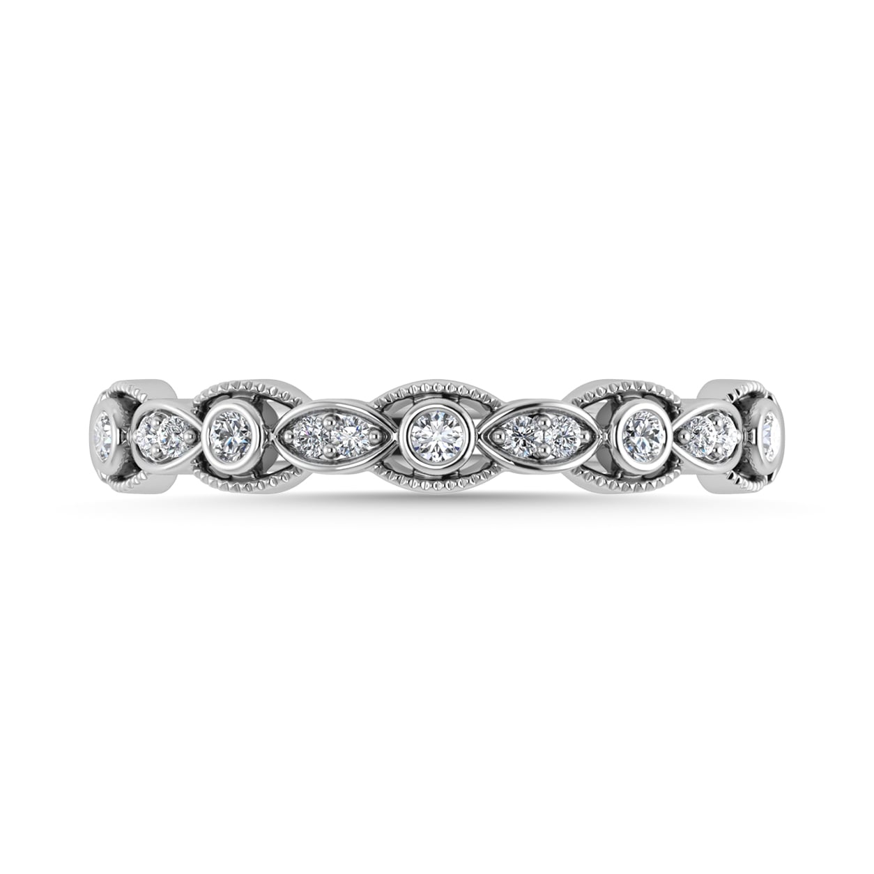 Diamond 1/10 Ct.Tw. Stackable Band in 14K White Gold