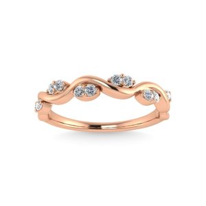 Diamond 1/6 Ct.Tw. Stack Band in 14K Rose Gold