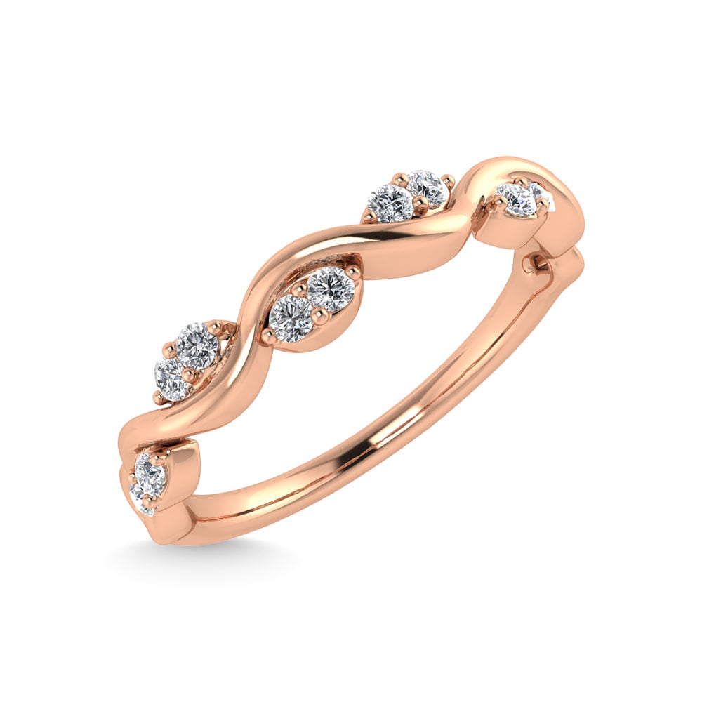 Diamond 1/6 Ct.Tw. Stack Band in 14K Rose Gold
