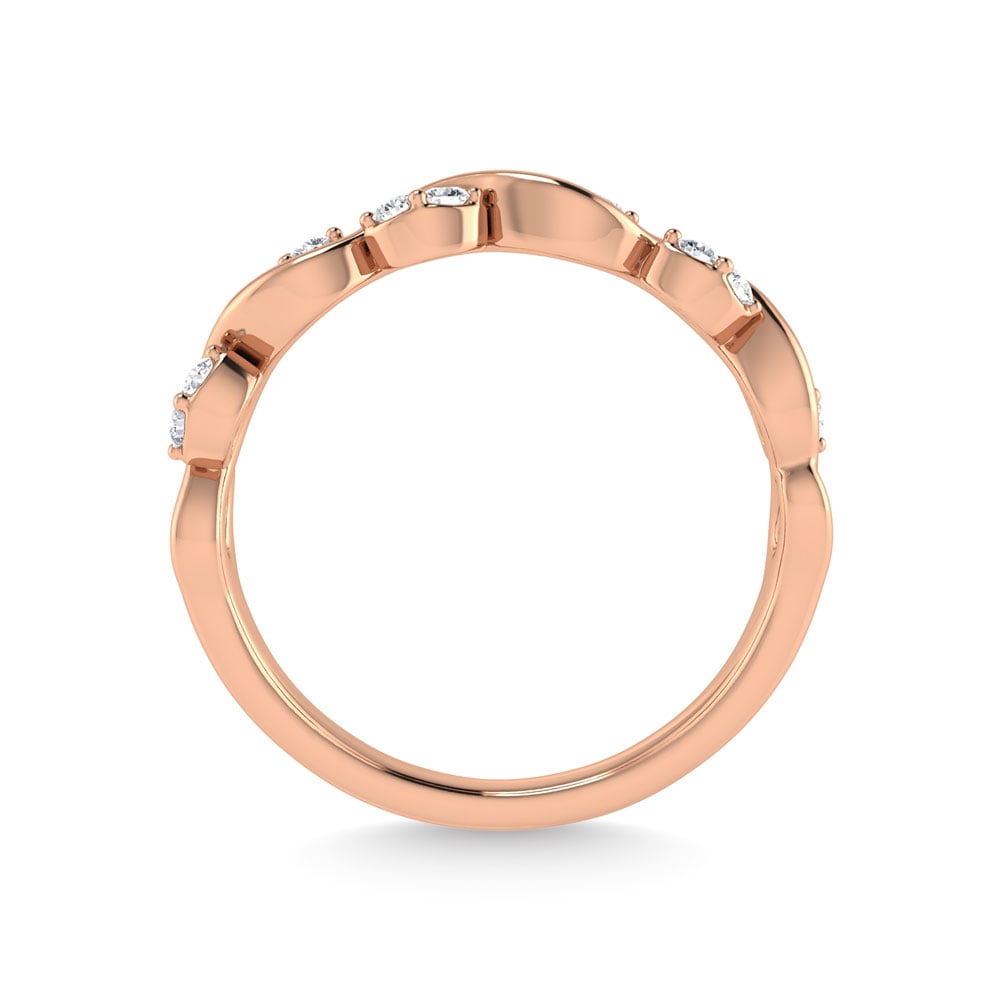 Diamond 1/6 Ct.Tw. Stack Band in 14K Rose Gold