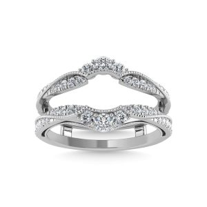 Diamond 1/3 Ct.Tw. Guard Ring in 14K White Gold
