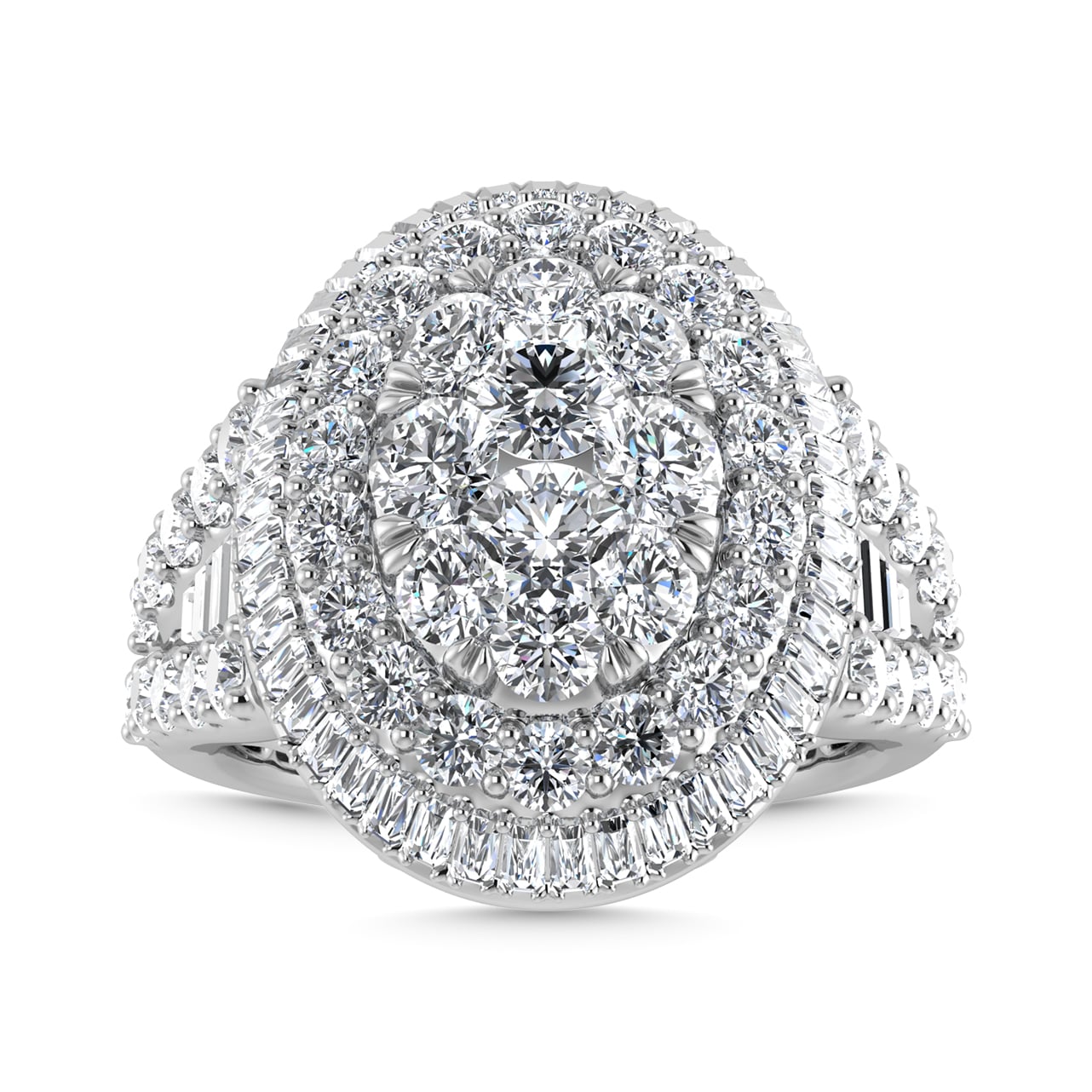 Diamond 2 1/3 Ct.Tw. Engagement Ring in 14K White Gold
