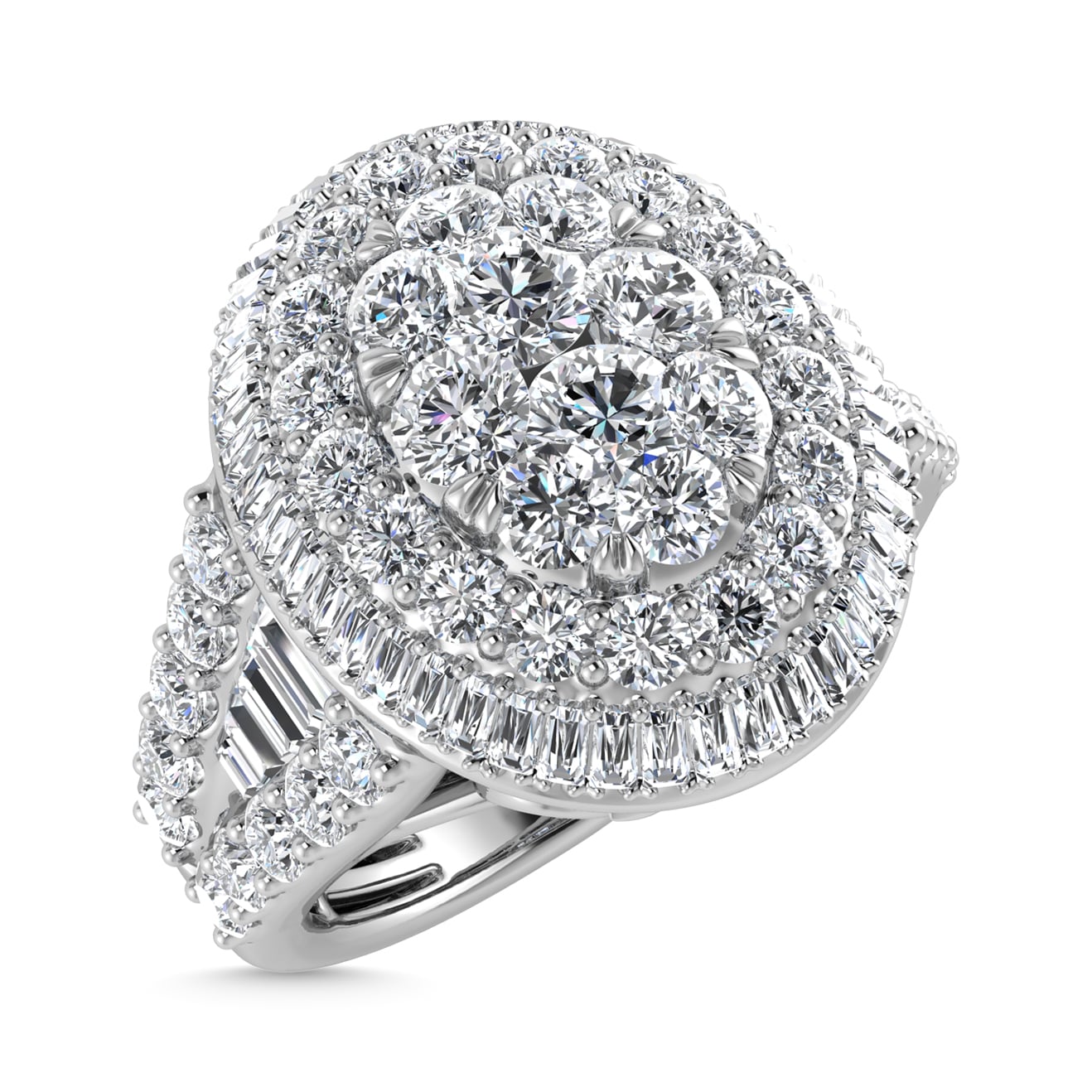 Diamond 2 1/3 Ct.Tw. Engagement Ring in 14K White Gold