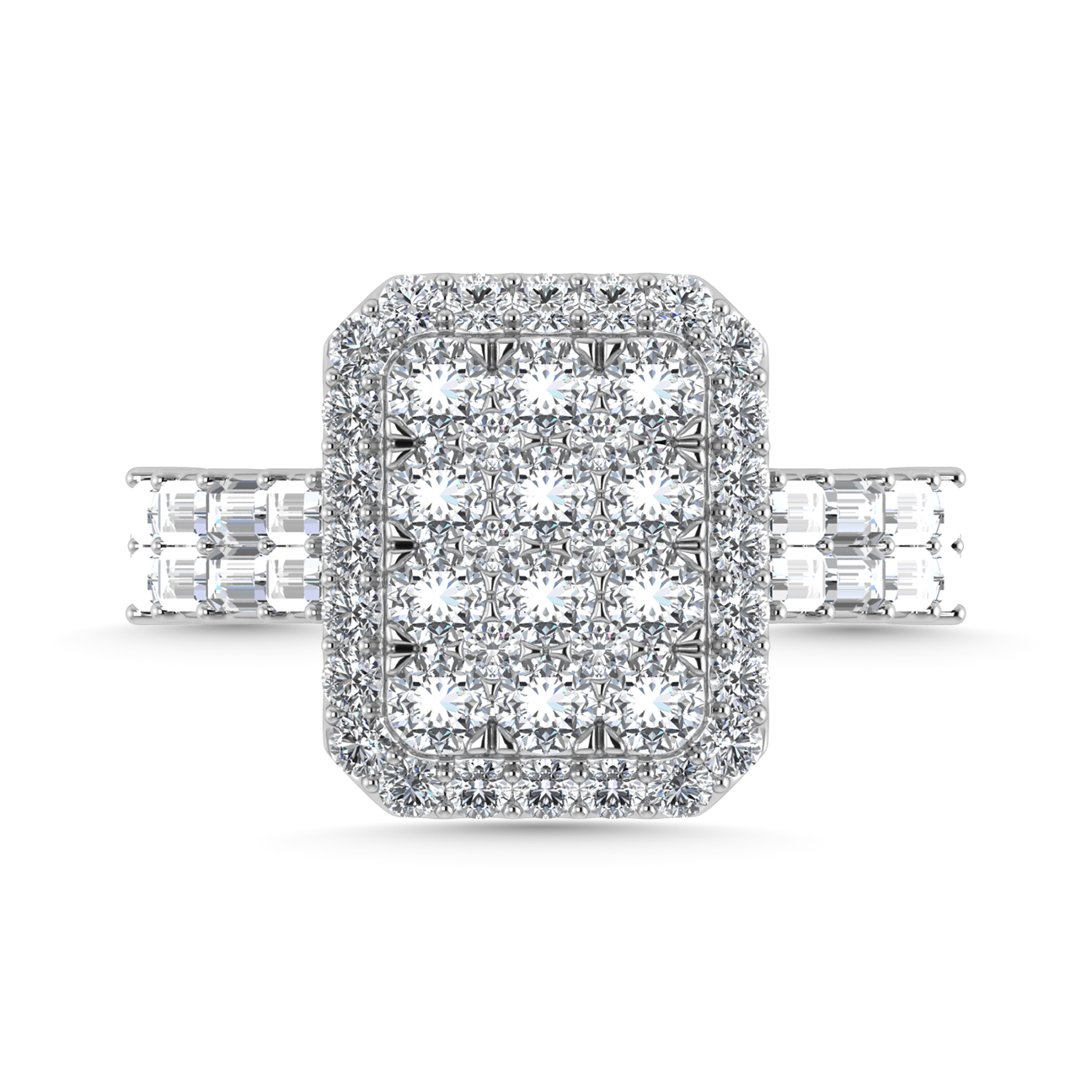 Diamond 2 Ct.Tw. Engagement Ring in 14K White Gold