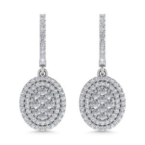 Diamond 1 Ct.Tw. Dangler Earrings in 14K White Gold