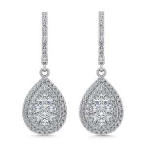 Diamond 7/8 Ct.Tw. Dangler Earrings in 14K White Gold