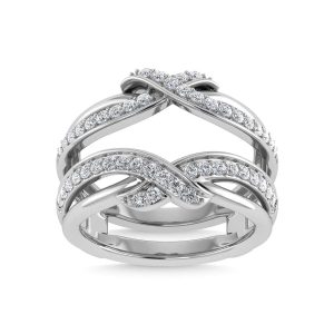 14K White Gold Diamond 1 Ct.Tw. Guard Ring