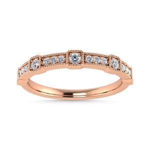 Diamond 1/6 Ct.Tw. Stackable Band in 14K Rose Gold