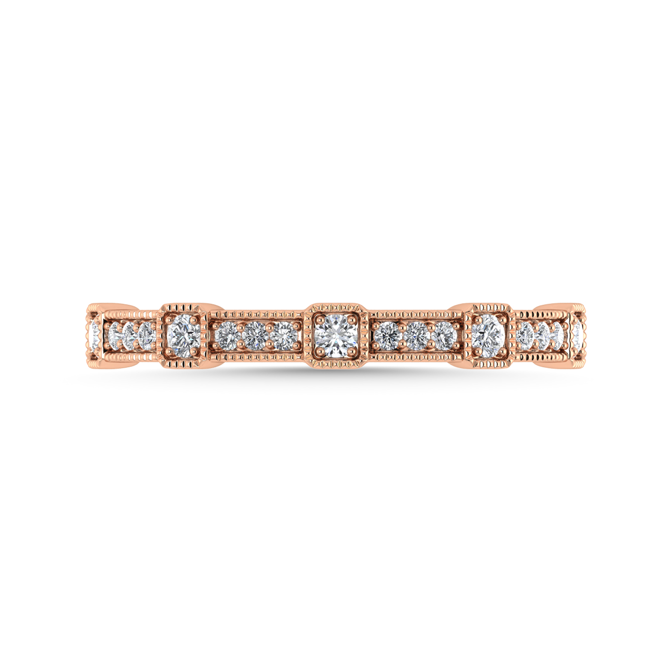 Diamond 1/6 Ct.Tw. Stackable Band in 14K Rose Gold