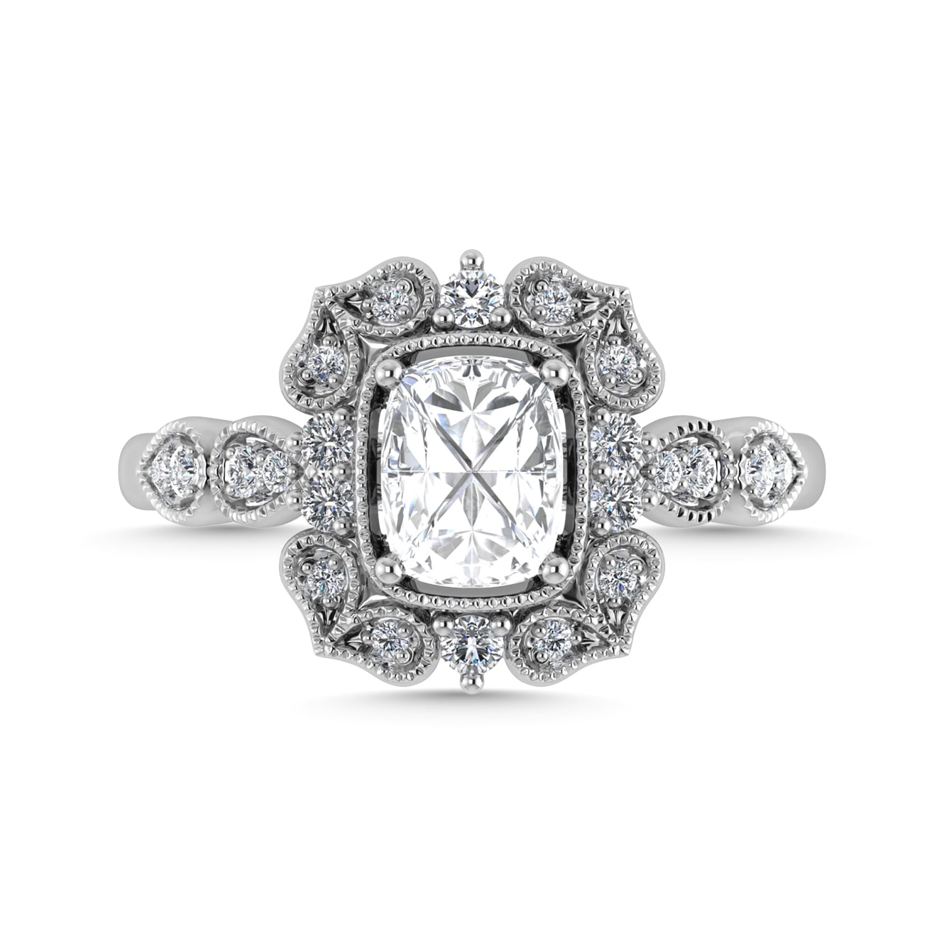 Diamond 5/8 Ct.Tw. Engagement Ring in 14K White Gold