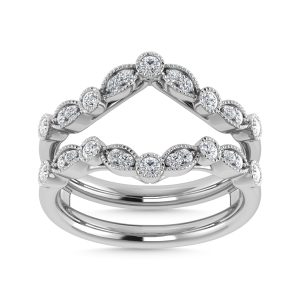 Diamond 3/8 Ct.Tw. Guard Ring in 14K White Gold