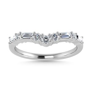 Diamond 1/3 Ct.Tw. Ladies Wedding Band in 14K White Gold