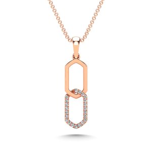 10K Rose Gold Diamond 1/20 Ct.Tw. Fashion Pendant