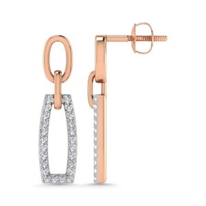 Diamond 1/4 Ct.Tw. Fashion Earrings in 10K Rose Gold