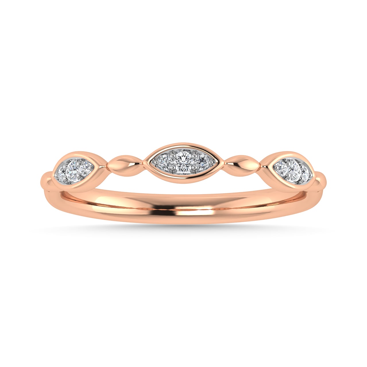 Diamond 1/20 Ct.Tw. Stack Band in 10K Rose Gold