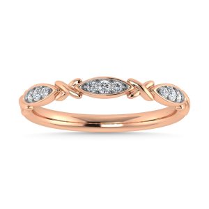 Diamond 1/20 Ct.Tw. Stack Band in 10K Rose Gold