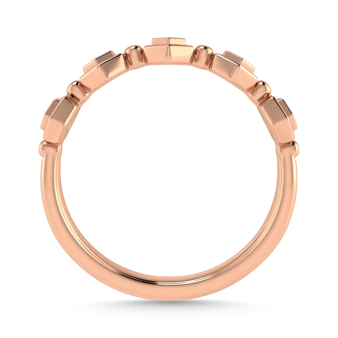 Diamond 1/8 Ct.Tw. Stack Band in 10K Rose Gold