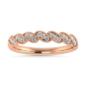 Diamond 1/6 Ct.Tw. Stack Band in 10K Rose Gold