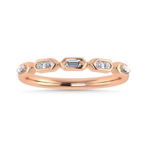 Diamond 1/6 Ct.Tw. Stack Band in 14K Rose Gold