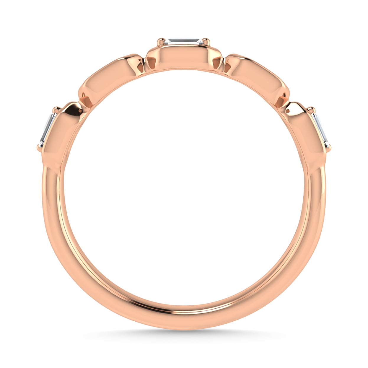 Diamond 1/6 Ct.Tw. Stack Band in 14K Rose Gold
