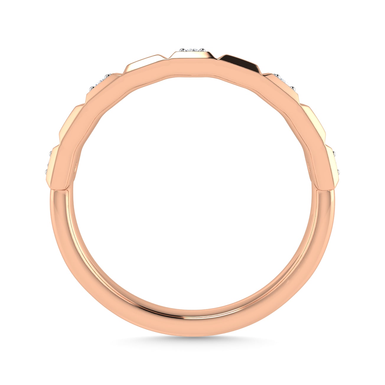 Diamond 1/8 Ct.Tw. Stack Band in 14K Rose Gold