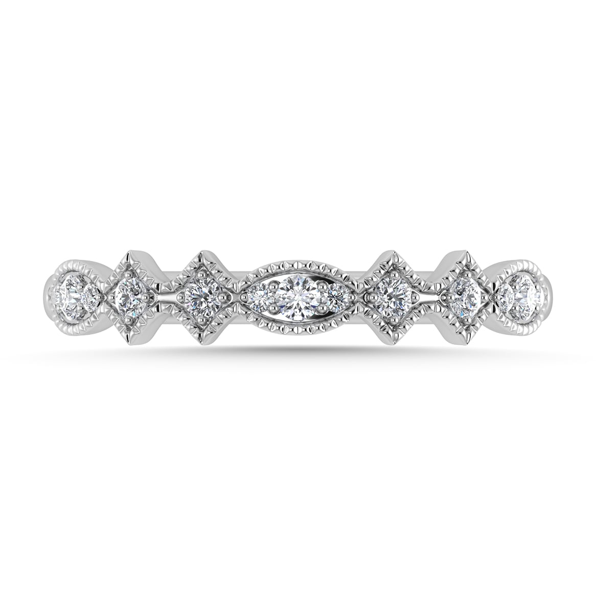 Diamond 1/5 Ct.Tw. Stack Band in 14K White Gold