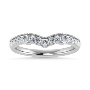 Diamond 1/3 Ct.Tw. Chevron Band in 14K White Gold