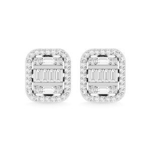 10K White Gold Diamond 1/2 Ct.Tw. Fashion Earrings