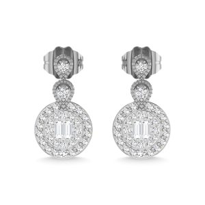 14K White Gold Diamond 1/3 Ct.Tw. Fashion Earrings