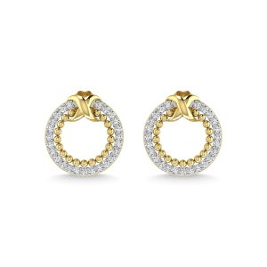 10K Yellow Gold Diamond 1/4 Ct.Tw. Fashion Earrings