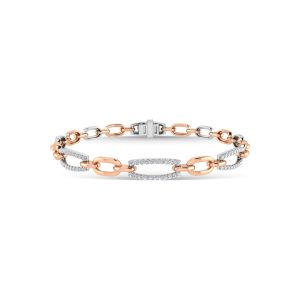 10K Two Tone Diamond 5/8 Ct.Tw. Fashion Bracelet