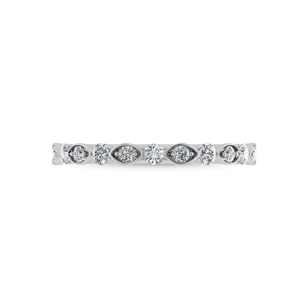 14K White Gold Diamond 1/4 Ct.Tw. Stackable Ring