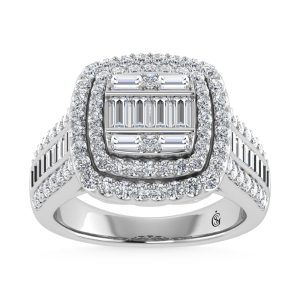 14K White Gold Diamond 1 3/8 Ct.Tw. Engagement Ring