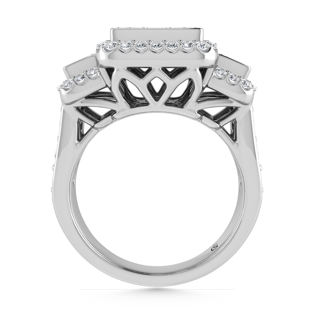 14K White Gold Diamond 1 1/2.Ct. Tw. Engagement Ring