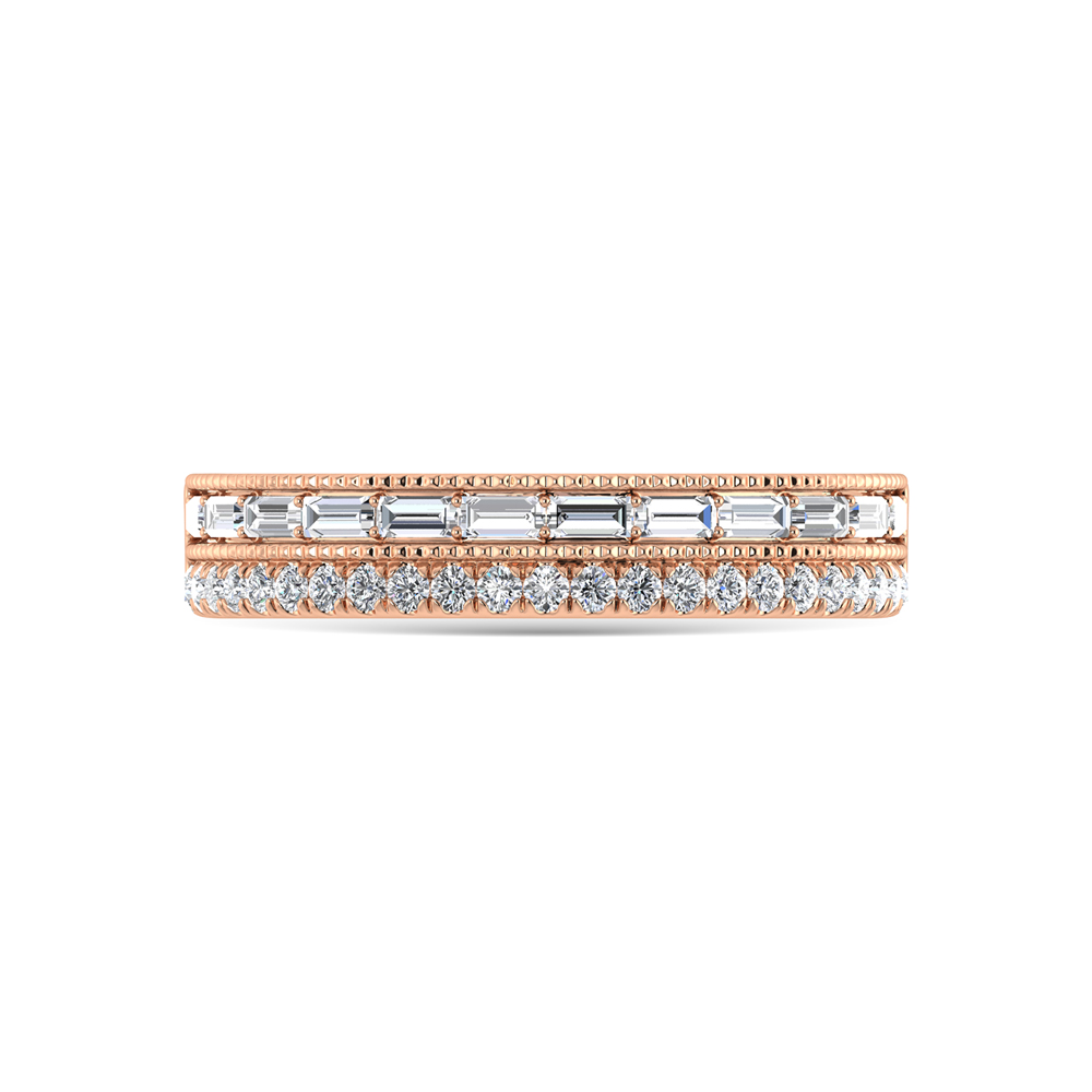 14K Rose Gold Diamond 1/3 Ct.Tw. Fashion Bands