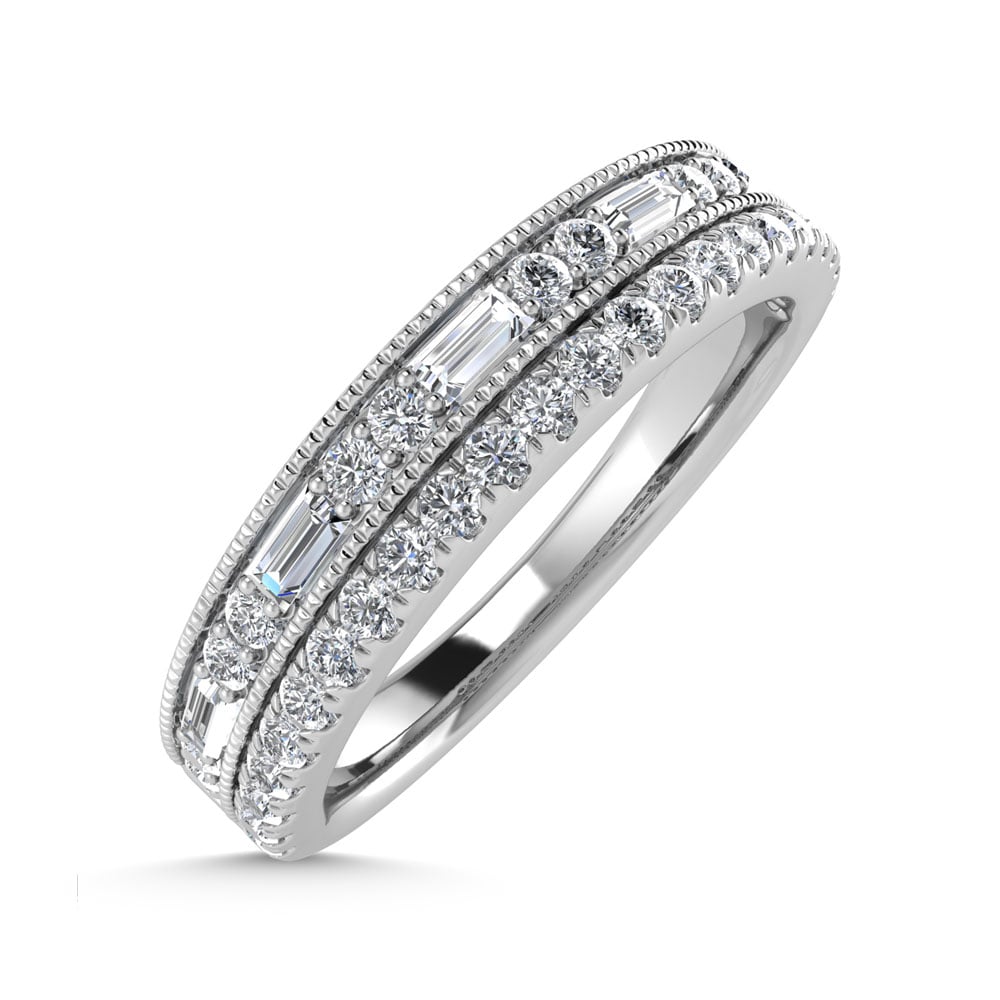 14K White Gold Diamond 1/3 Ct.Tw. Stackable Band