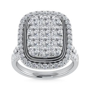 14K White Gold Diamond 2 3/4 Ct.Tw. Engagement Ring