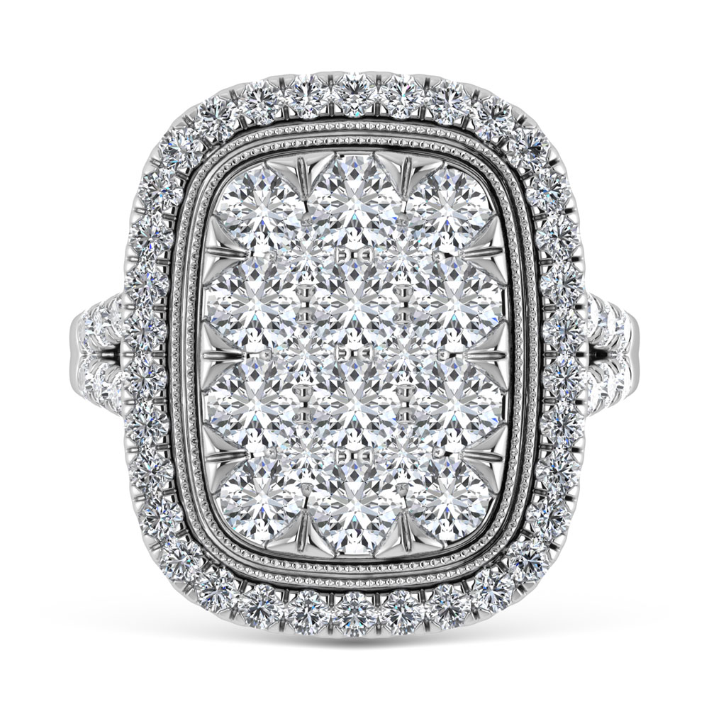 14K White Gold Diamond 2 3/4 Ct.Tw. Engagement Ring