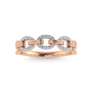 10K Two Tone Diamond 1/8 Ct.Tw. Fashion Ring