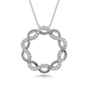 14K White Gold Diamond 1/5 Ct.Tw. Fashion Pendant