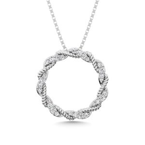 14K White Gold Diamond 1/4 Ct.Tw. Fashion Pendant
