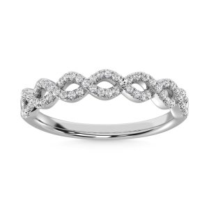 14K White Gold Diamond 1/4 Ct.Tw. Fashion Ring