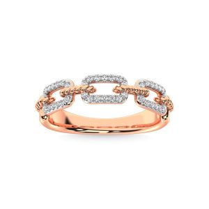 14K Rose Gold Diamond 1/5 Ct.Tw. Fashion Ring