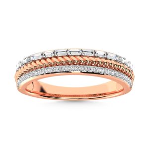 14K Rose Gold Diamond  1/4 Ct.Tw. Fashion Band
