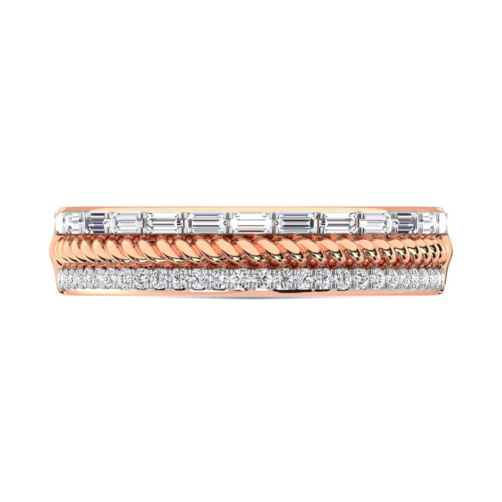 14K Rose Gold Diamond 1/4 Ct.Tw. Fashion Band