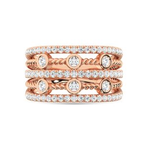 14K Rose Gold Diamond 1 Ct.Tw. Fashion Ring